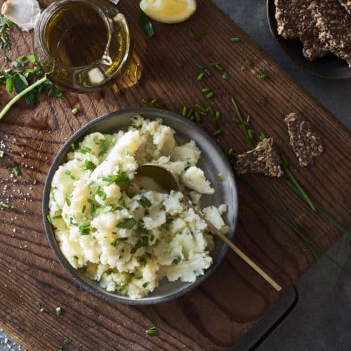 Skordalia - Greek Garlic and Potato Dip - The Blender Girl
