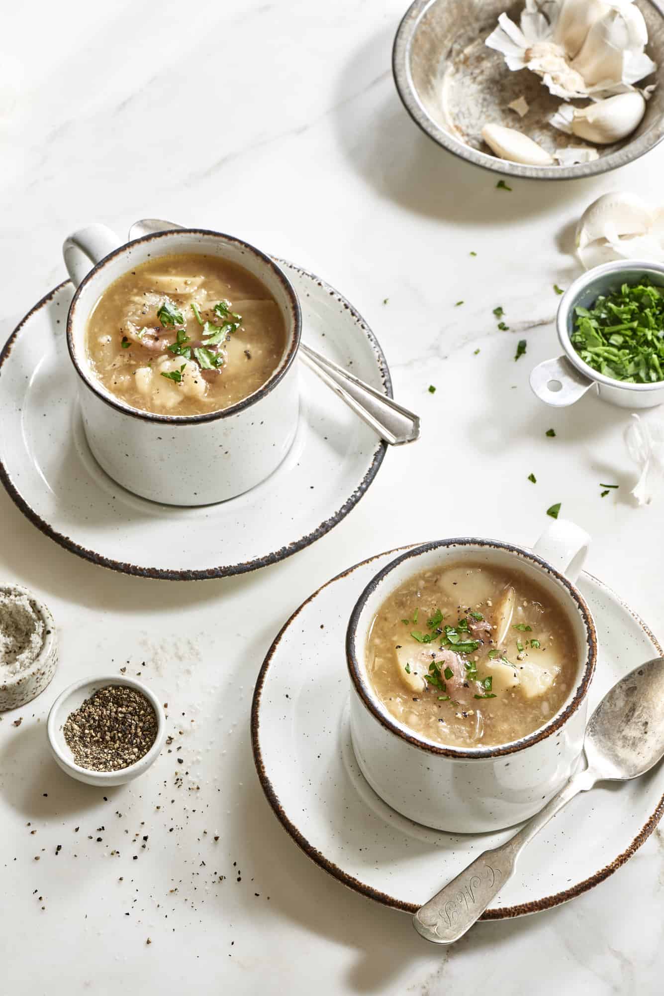 Roasted Garlic Potato Soup - The Blender Girl